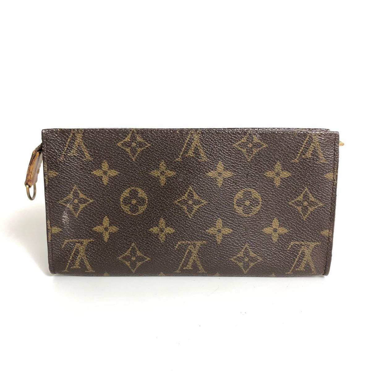 *8D372/Louis Vuitton Louis Vuitton / ковш приложен сумка / сумка / принадлежности /LV Logo / монограмма / Gold металлические принадлежности / Brown / чай 