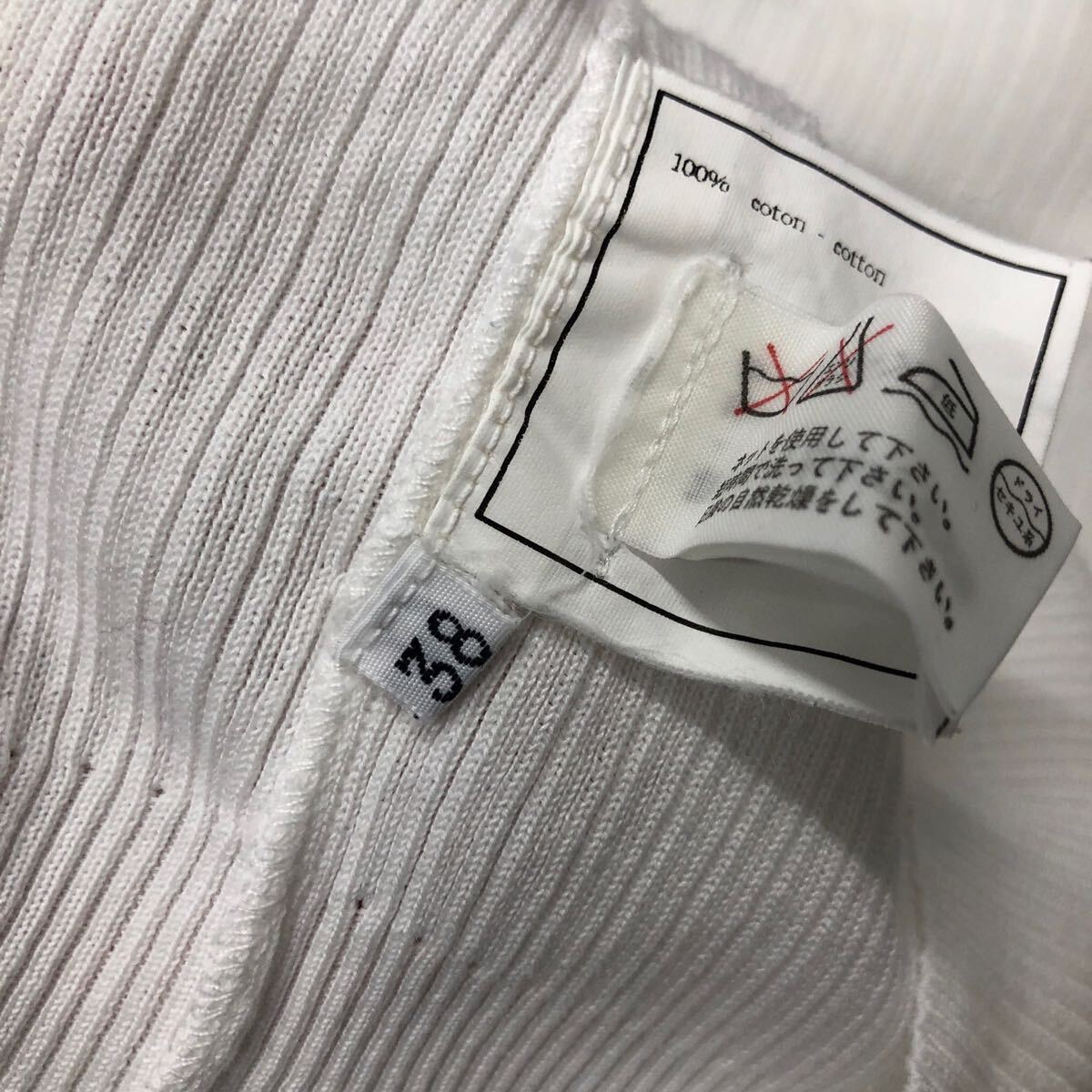 ★岡06120/CHANEL シャネル/Tシャツ/ココマーク/サイズ 38/ホワイト/A0165
