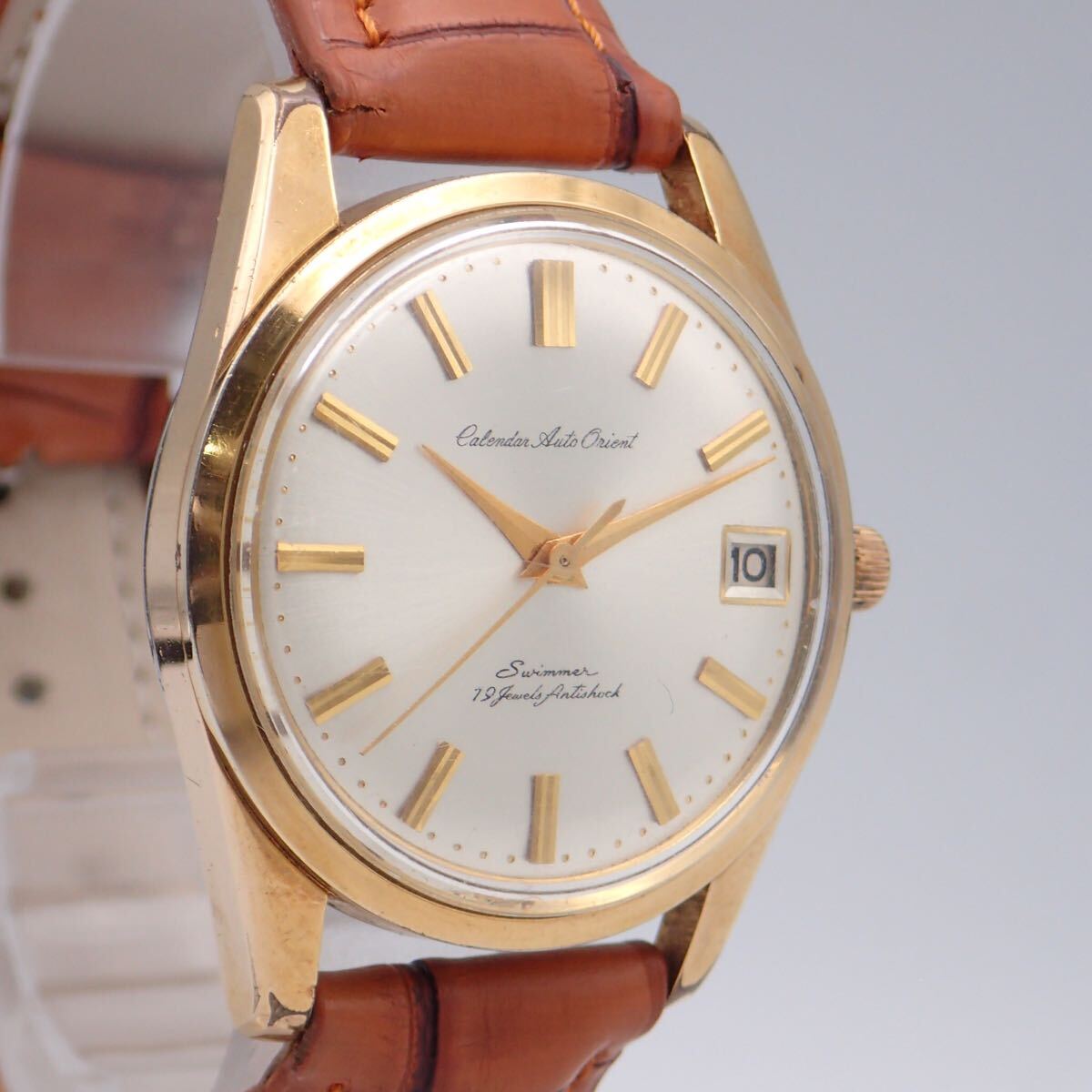 o05134/ORIENT Orient / календарь авто Orient / acid ma-/ самозаводящиеся часы / мужские наручные часы /19 камень / циферблат серебряный 