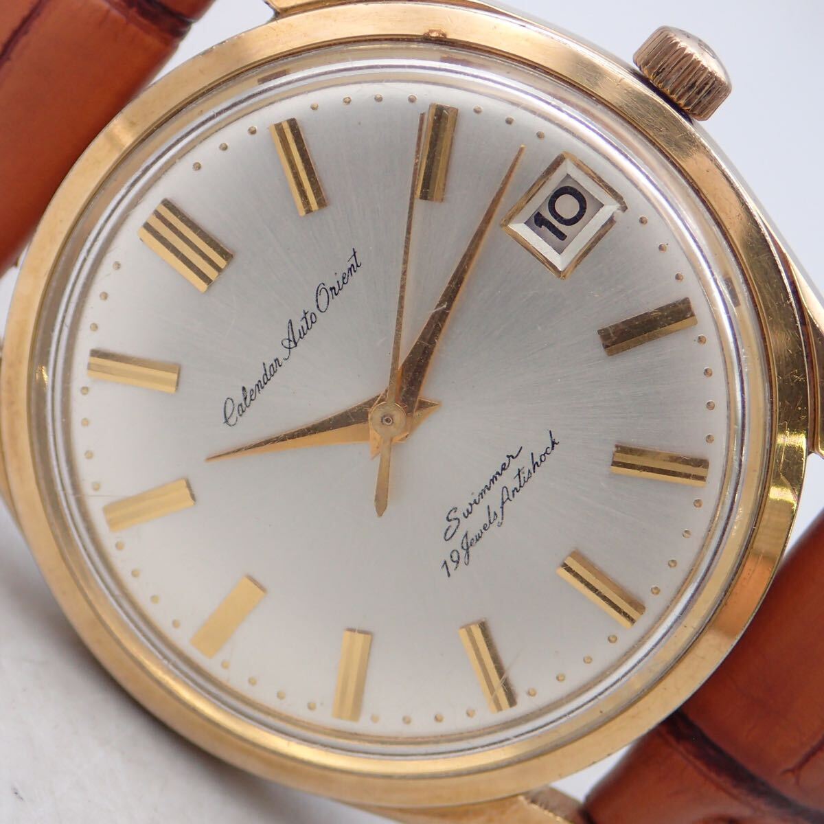 o05134/ORIENT Orient / календарь авто Orient / acid ma-/ самозаводящиеся часы / мужские наручные часы /19 камень / циферблат серебряный 