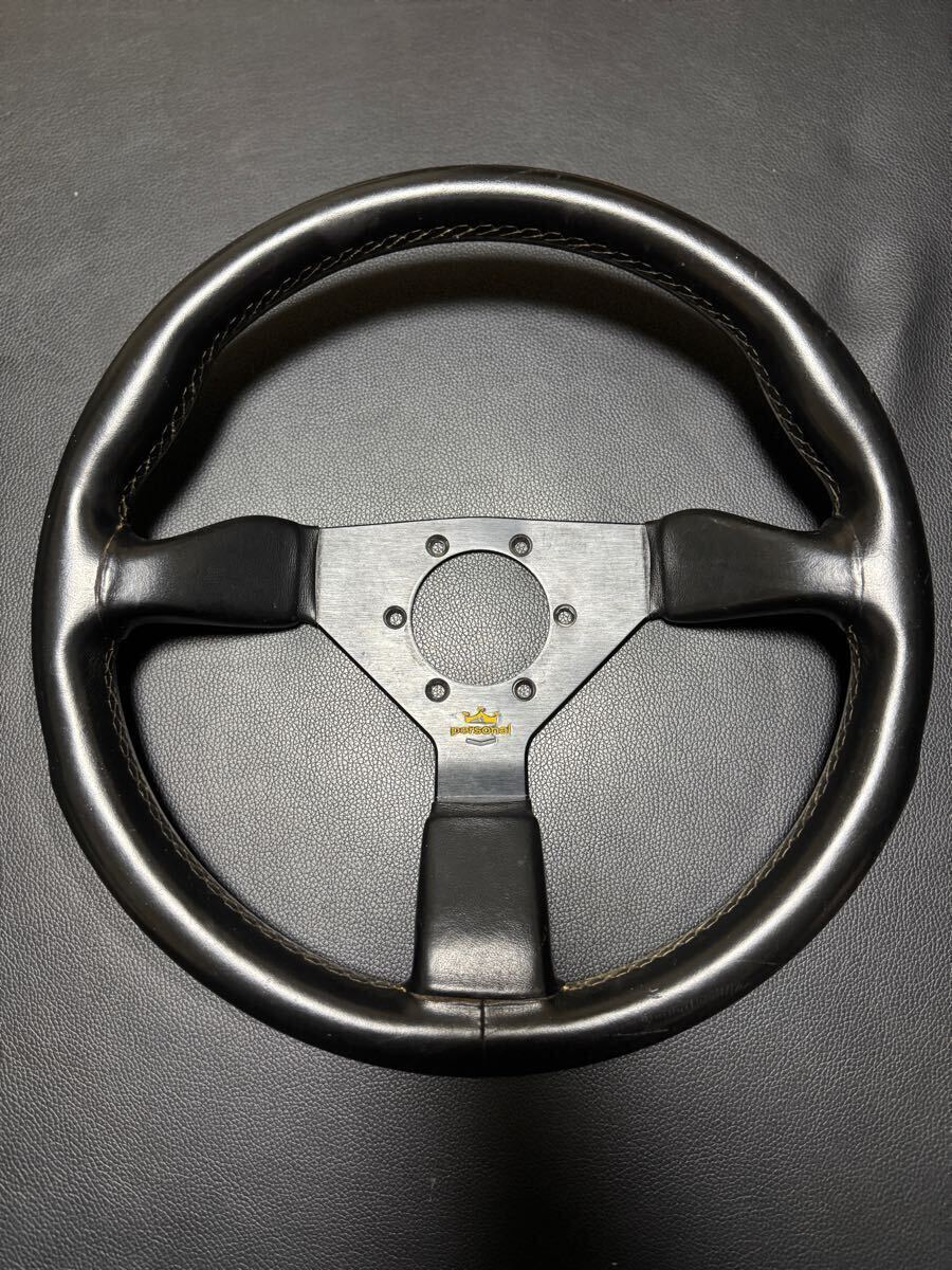 当時物 NARDI(ナルディ) PERSONAL(パーソナル) レザー ステアリング