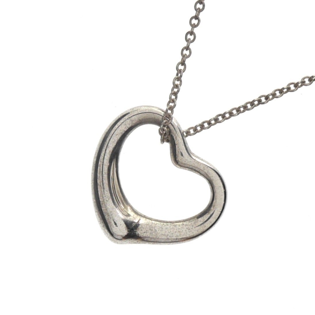 1円スタート Tiffany & Co. ティファニー エルサペレッティ オープンハート ネックレス SV925 ペンダント アクセサリー レディース