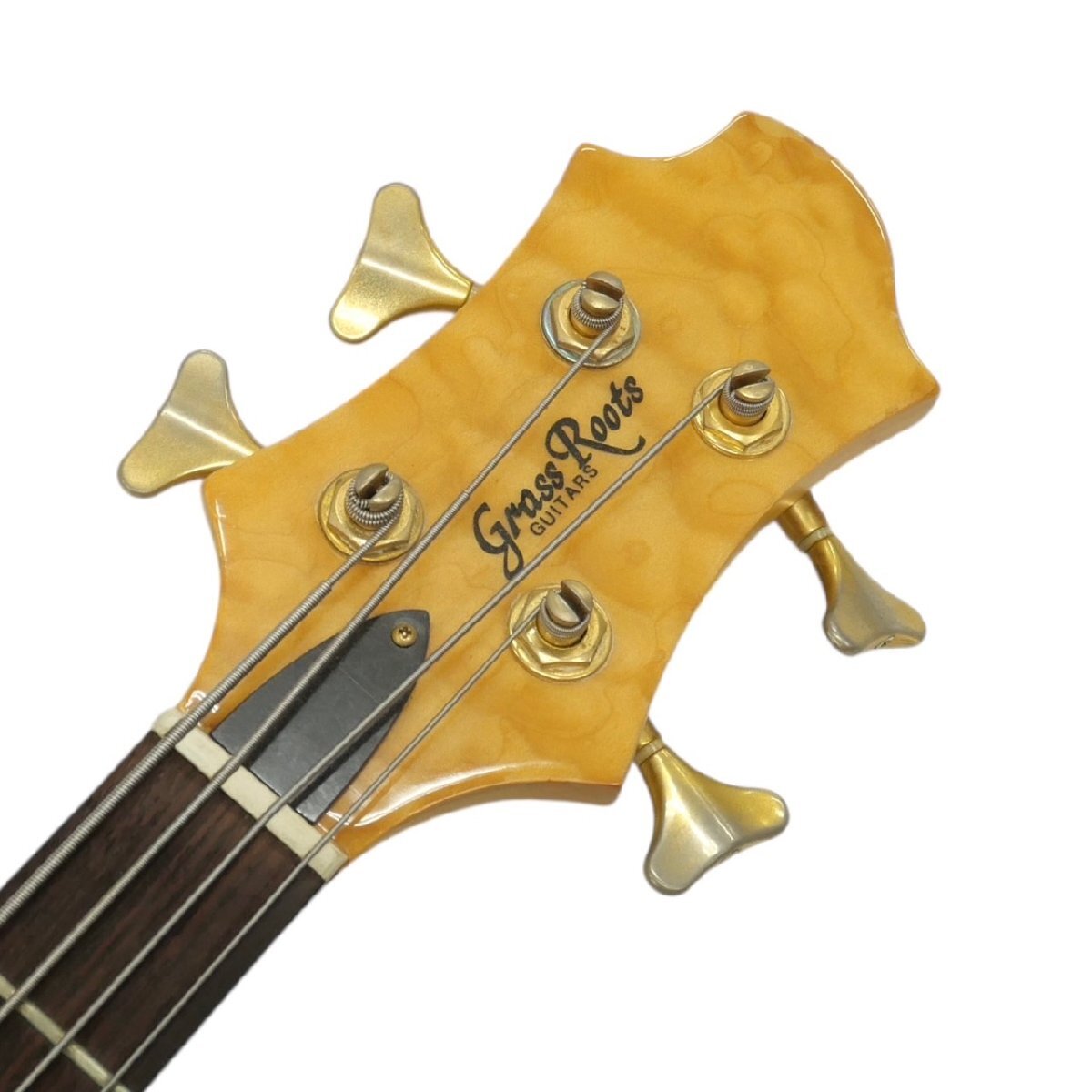 1円スタート GrassRoots グラスルーツ エレキベース 音楽 演奏 ライブ バンド 4弦 弦楽器 ブラウン ソフトケース付き 動作未確認(rèn)