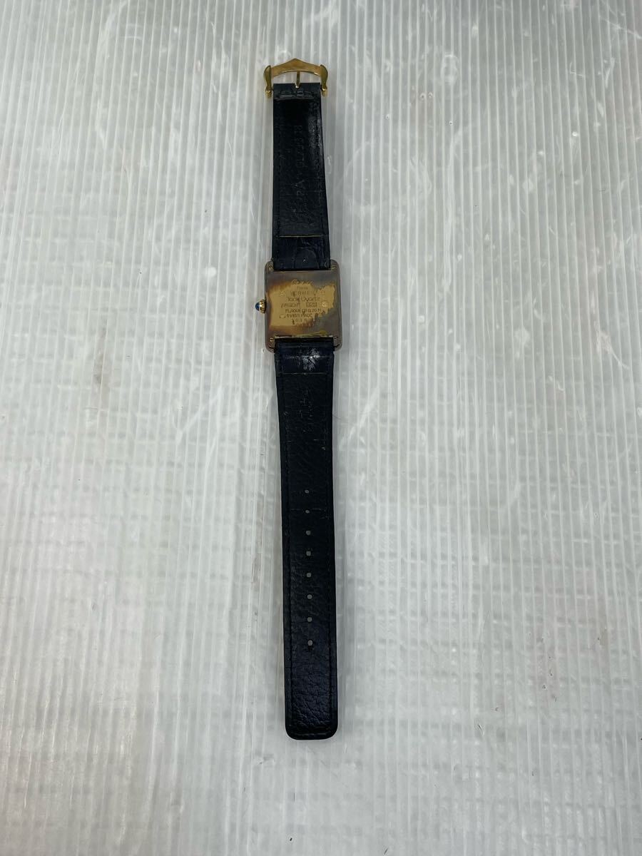 【中古?不動品】Cartier MUST DE TANK カルティエ　マストタンク　ヴィンテージ 腕時計 クォーツ SV925 