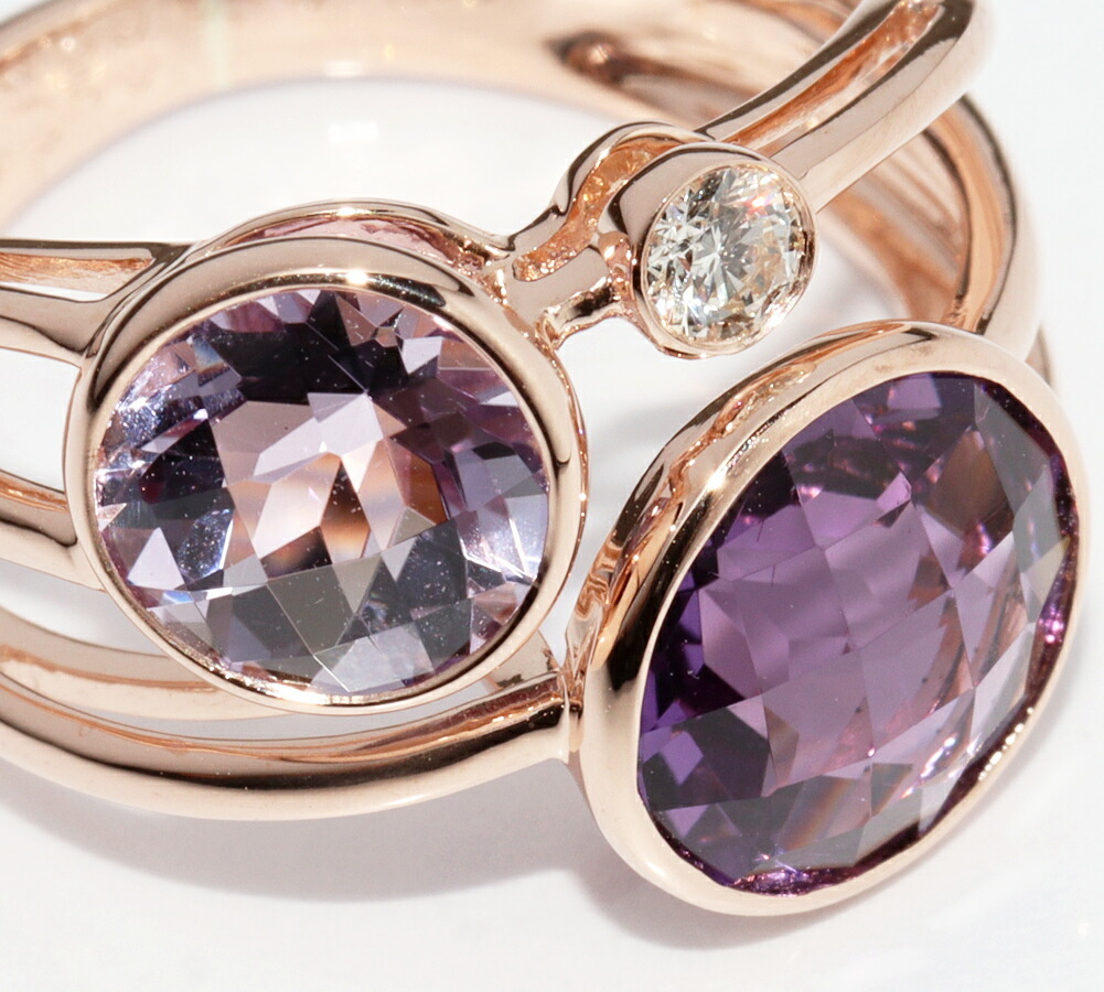 指輪 K18PG アメジスト2.50ct/0.50ct ダイヤ0.10ct_画像5