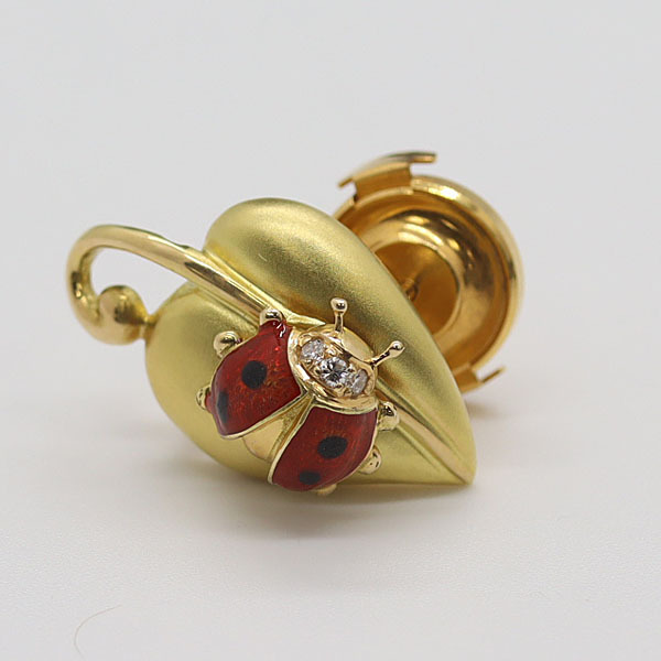 1円 良品 D0.03 4.6g K18 ブローチ アクセサリー ジュエリー 0049500 6NJA SMZ