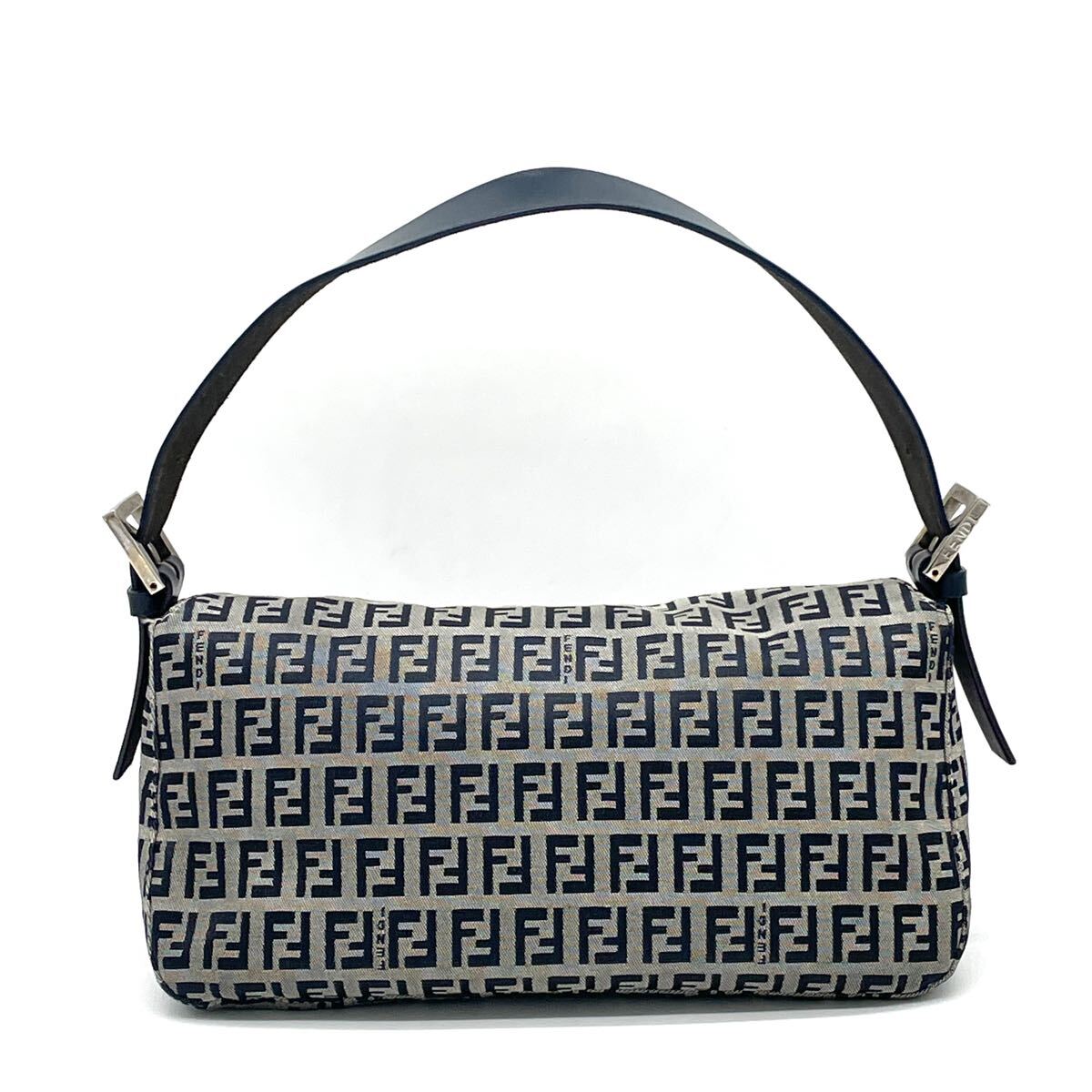 1円 良品 FENDI フェンディ ズッカ柄 ズッキーノ マンマバケット ワンショルダー ハンドバッグ 肩掛け FFロゴ SV金具