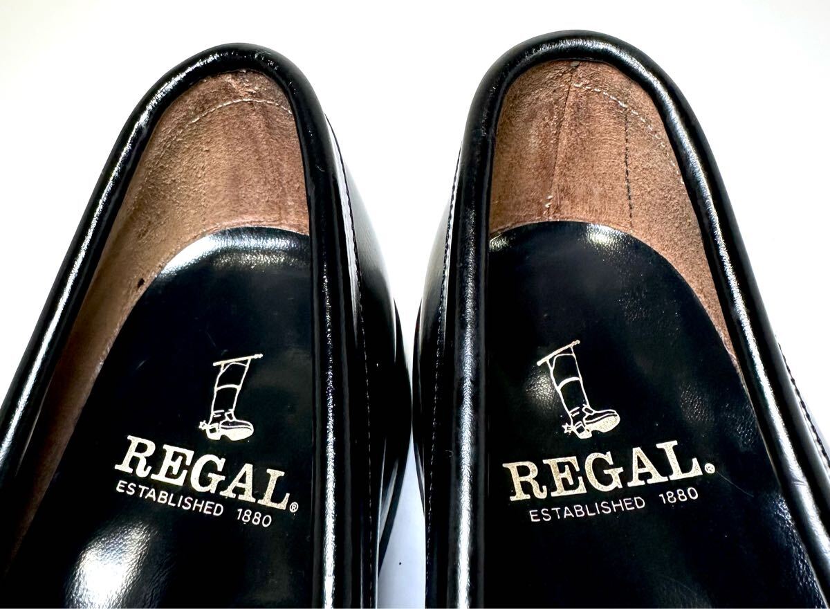  быстрое решение / не использовался / с ящиком /REGAL/ Reagal /23.0./ черный / монета Loafer / кожа обувь / черный / бизнес / casual / мужской / туфли без застежки / мужской / ходить на работу 