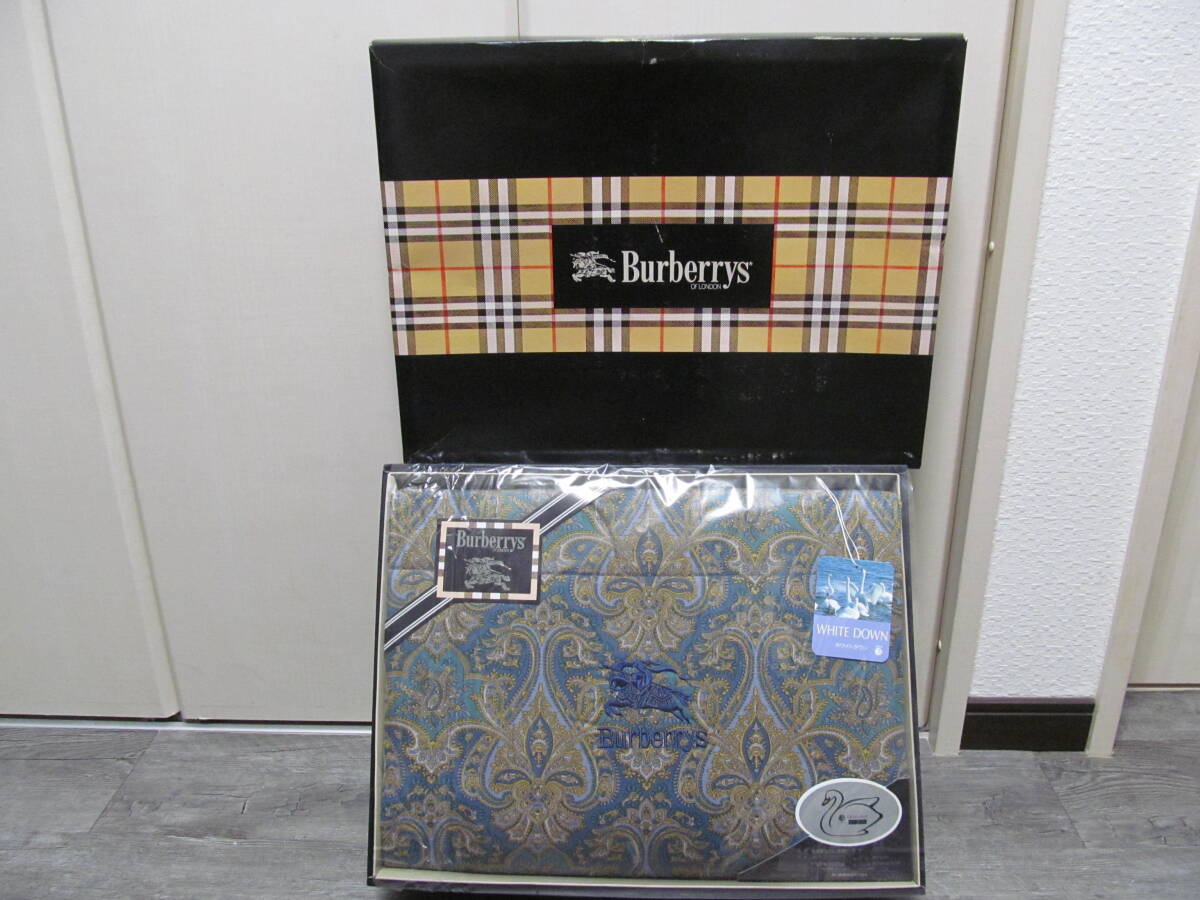 ◆◇Burberrys/バーバリーズ 羽毛掛ふとん 肌掛 ホワイトダウン 150ｘ200ｃｍ ダウンケット 西川産業(yè) 未使用品◇◆