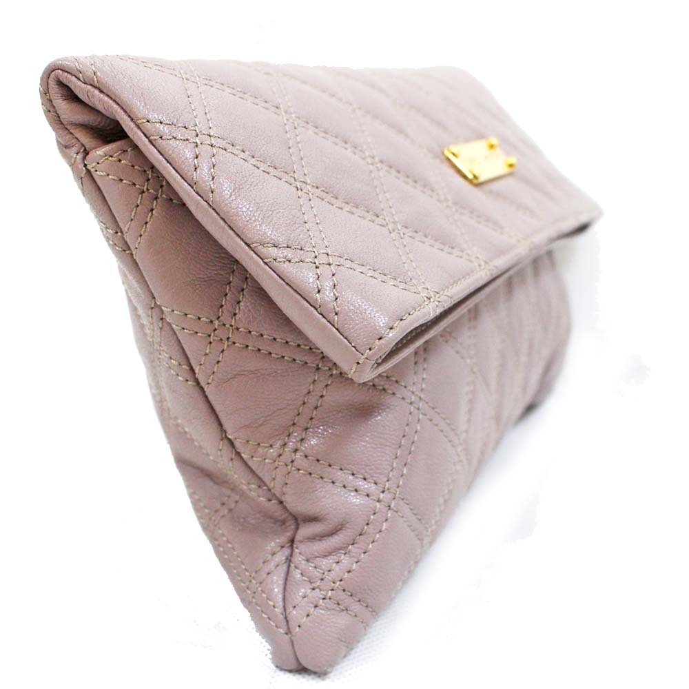 マークジェイコブス キルティング クラッチバッグ レディース レザー パープル 中古 送料無(wú)料 MARC JACOBS