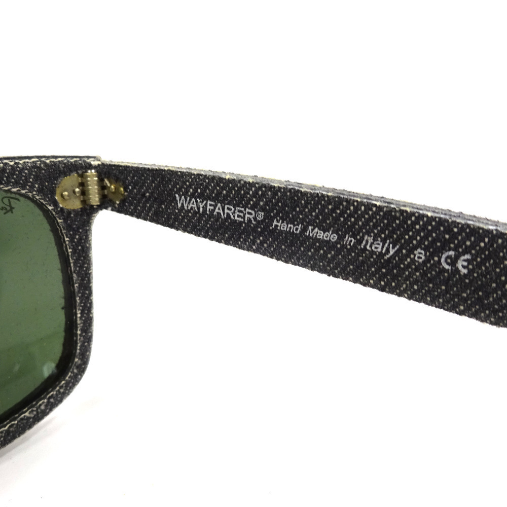 レイバン ウェイファーラー WAYFALER サングラス メンズ デニム プラスチック ブラック RB 2140-F 1162 52□22 3N 中古 Ray-Ban