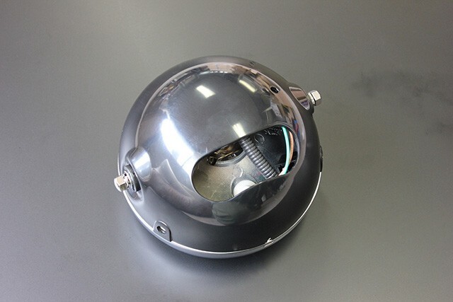 黒 160mm ヘッドライト ガラスレンズ 新品 汎用 バルカン400 KH250 KH400