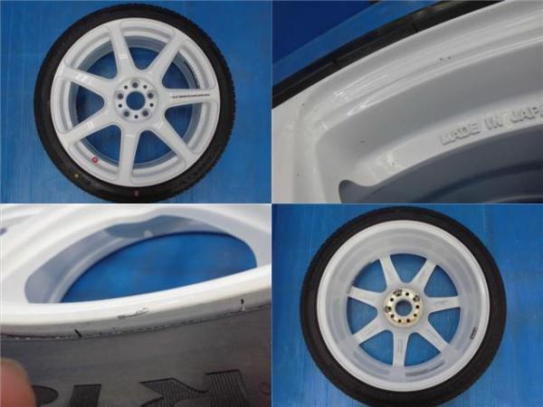 カローラスポーツ BRZ オススメ 送料無料 4本セット 中古 WORK ワーク エモーション EMT-T7R アルミ 7.5J 18インチ +47 100 5H 渡 ピレリ_画像4