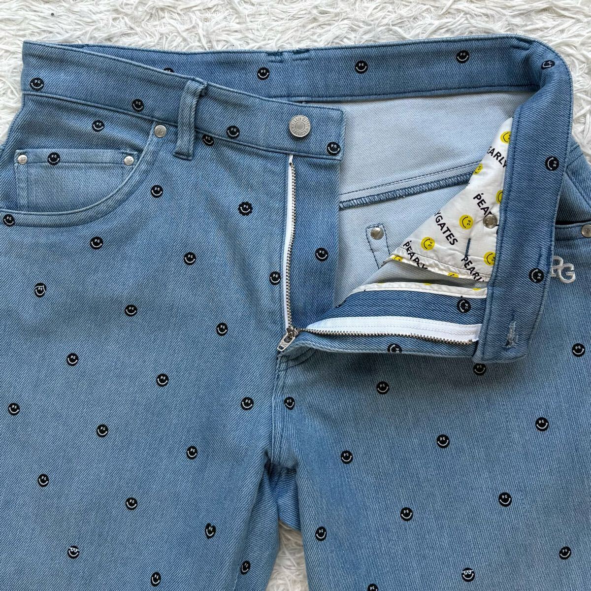 希少 美品】PEARLY GATES ショートパンツ デニム ニコちゃん 総