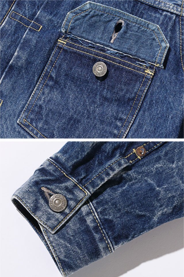 14.25oz. デニムジャケット「1953 AGED MODEL」◆SUGER CANE ネイビー XLサイズ 42インチ シュガーケーン SC11953SW Gジャン 日本制 國産