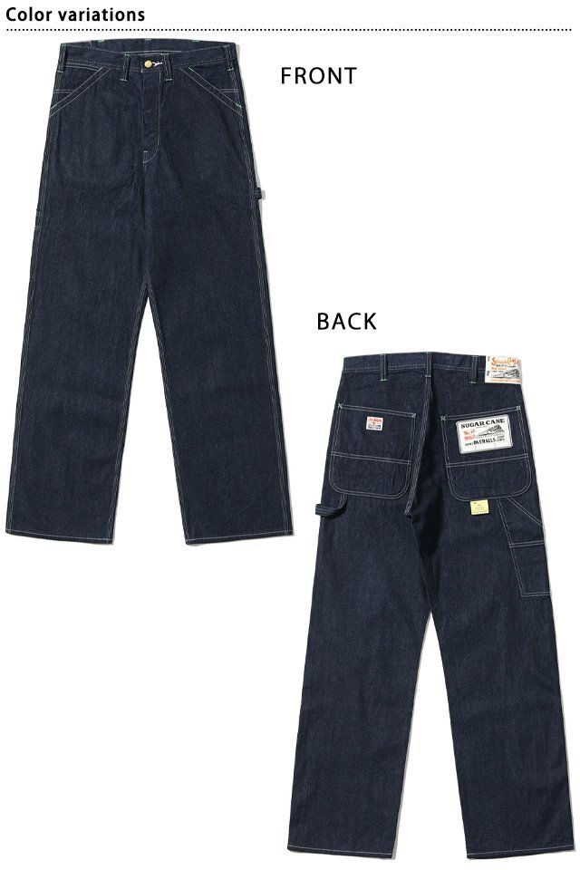 11oz.ブルーデニムワークパンツ◆SUGER CANE インディゴ 36インチ 36inch SC42495 シュガーケーン 東洋エンタープライズ 日本制 ジーンズ
