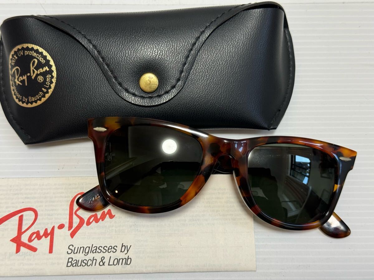 美品 B&L RAY BAN WAYFARER LIMITED 5022 W1441 USA レイバン ウェイファーラー リミテッド サングラス ボシュロム 米國(guó)制 限定 べっ甲柄