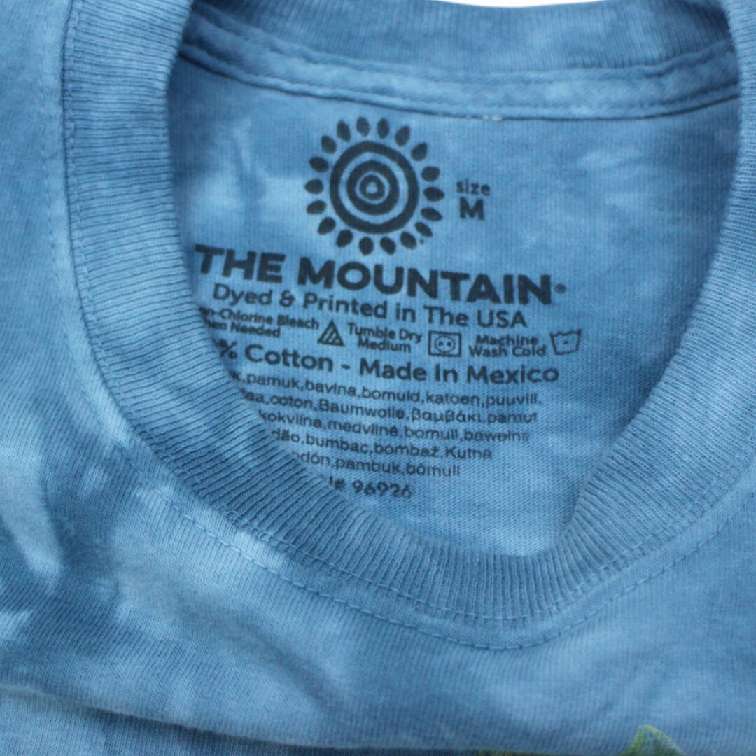 古着 USA製 THE MOUNTAIN T-Shirts Blue Tシャツ アニマル プリント タイダイ 半袖 【Vintage】mts120_画像6