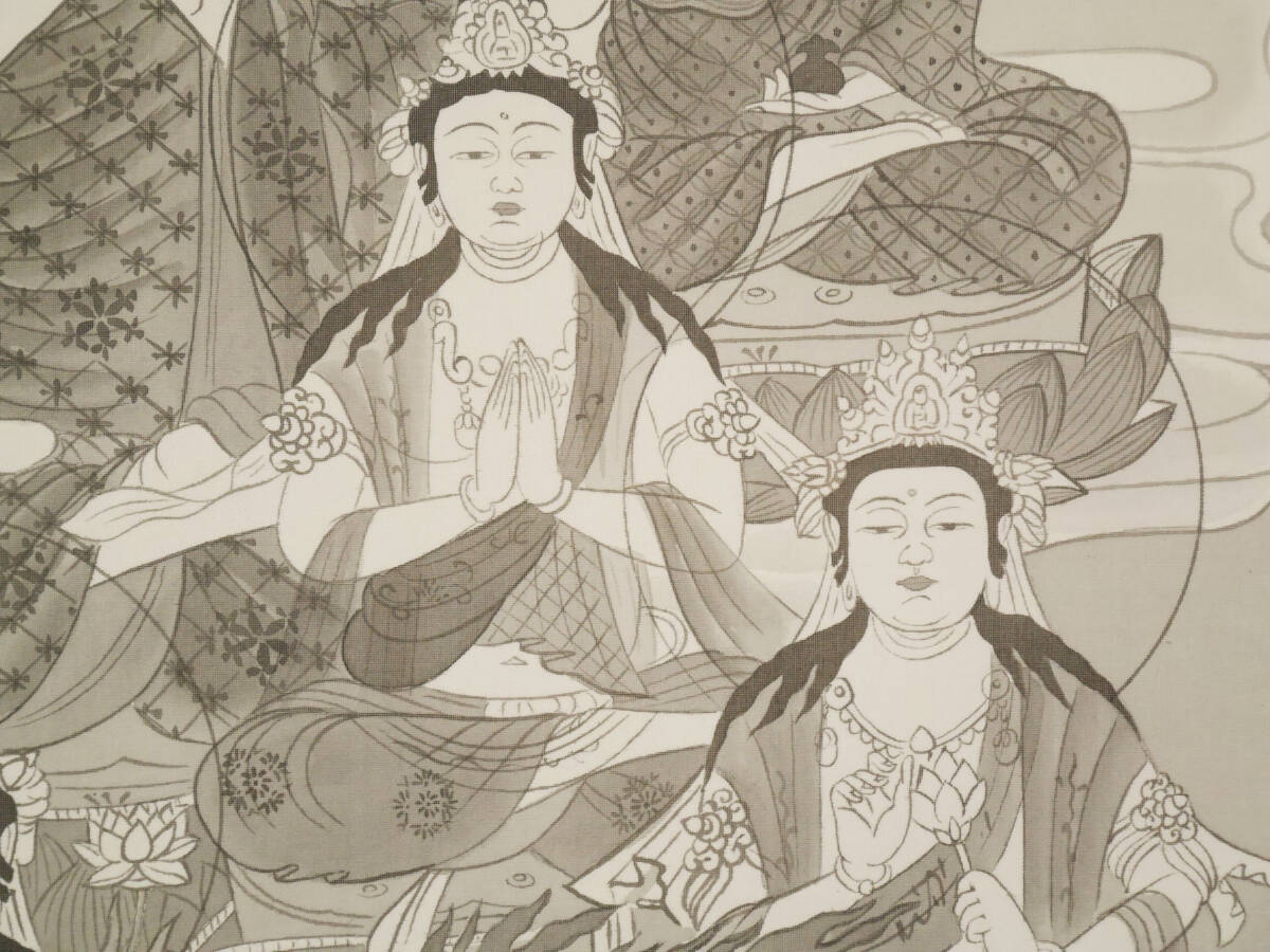 掛け軸 仏画十三仏 良品☆山口仙華 真作【十三佛 十三仏】三重県出身○絹本肉筆・二