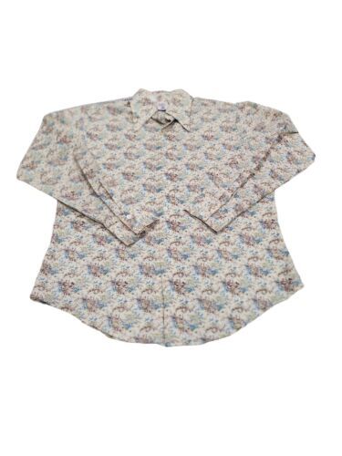 VTG 70s Funky Groovy Threads Kennington Shirt L All Over Mickey Missie Mouse 海外 即決 海外商品購入代行