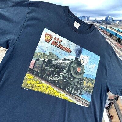 ないこ まとめグッズ② 最終値下げ Vintage K4 Pacific T-Shirt Men XL Locomotive 4-6-2 RPR AAA