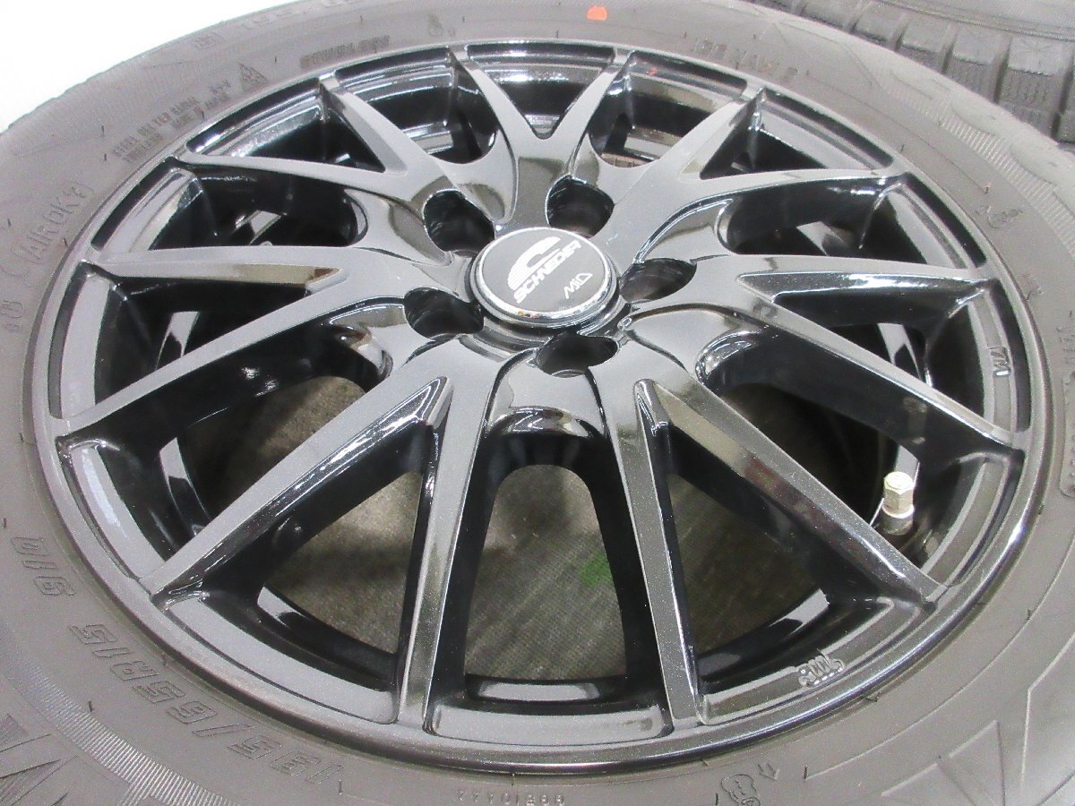 激安　15インチ　GY　アイスナビ6　195/65R15　中古ホイールスタッドレスタイヤ4本SET　アクア　売り切り　
