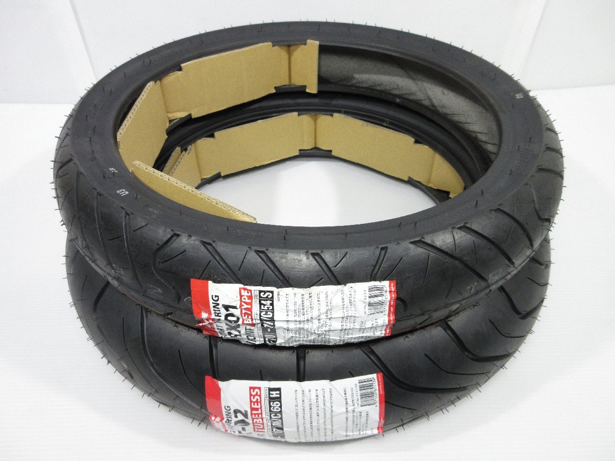 激安　新品　IRC　RX-02　110/70-17　140/70-17　タイヤ前后SET　VTR250　バリオス　ZEAL　売り切り　