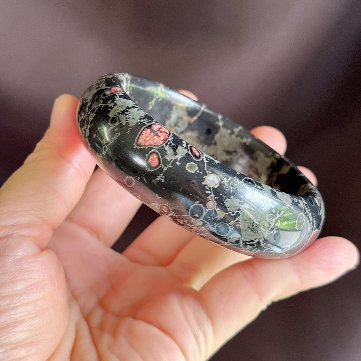 天然石 高級品 梅花玉の腕輪バングル（番号A4697） 天然石 高級品 梅花玉の腕輪バングル（番号A4697）｜Yahoo
