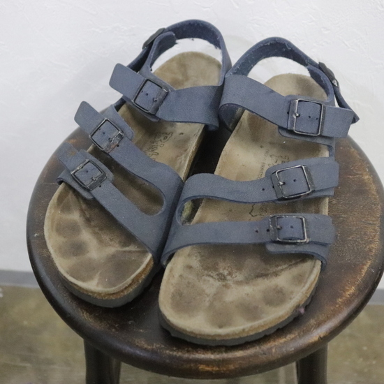 2000年代制 BIRKENSTOCK ビルケンシュトック ミラノ■00s 表記26.5cm ネイビー サンダル ビルキー 靴 くつ 小物 アンティーク 古著 