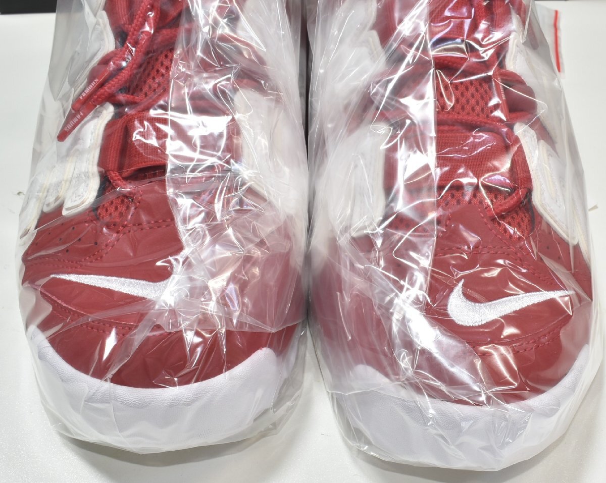 【SAZAN】NIKE ナイキ SUPREME シュプリーム モアアップテンポ シュプテン US9.5/27.5cm※激レア(黒タグ付き新品/納品書付)同梱不可★147