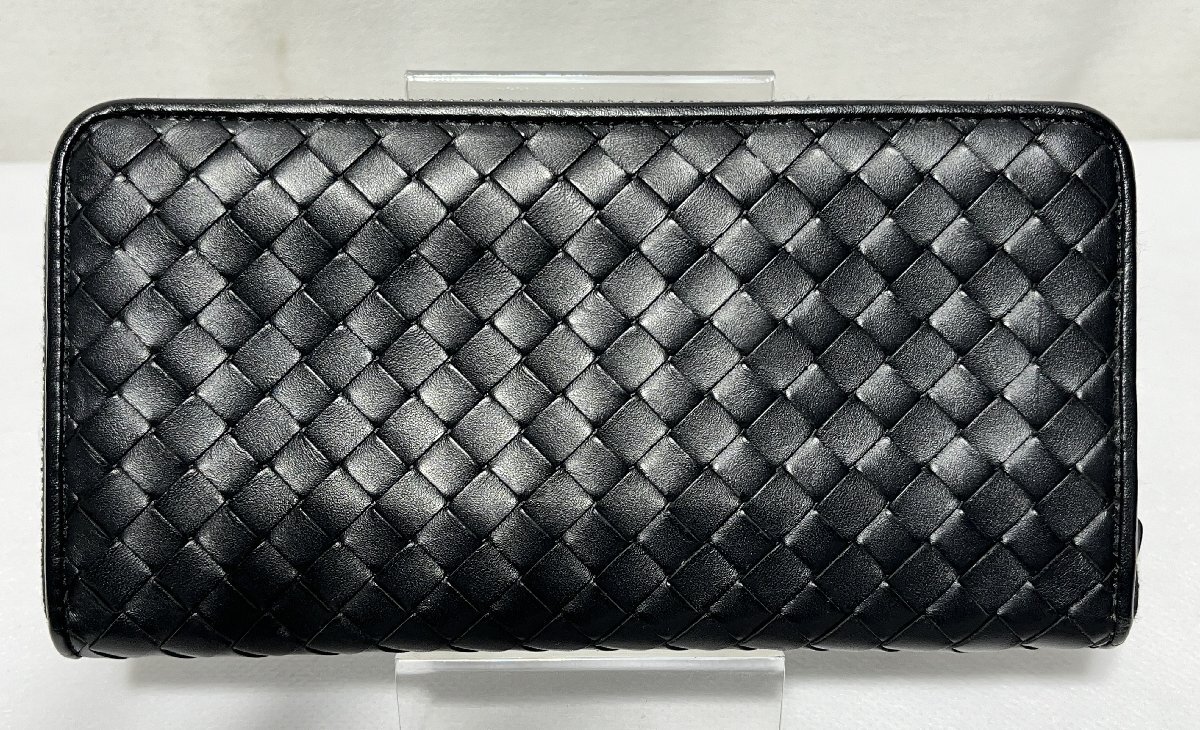 ▽BOTTEGA VENETA ボッテガヴェネタ 長(zhǎng)財(cái)布 【ファスナー引手なし】 ブラック 中古▽012464