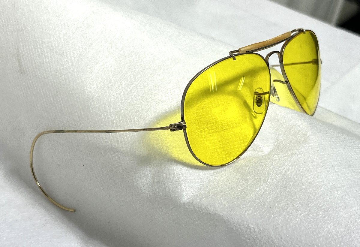 ▽B＆L　RAY-BAN　USA　1730　10K　G．O.　カリクローム　アウトドアーズマン　サングラス　中古▽011713
