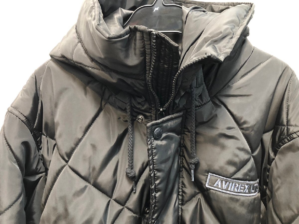 ◆AVIREX アヴィレックス キルティングダウンジャケット XL ブラック 6112175 アウター 中古◆16704★