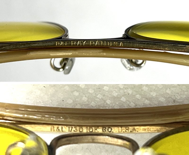 ▽B＆L　RAY-BAN　USA　1730　10K　G．O.　カリクローム　アウトドアーズマン　サングラス　中古▽011713