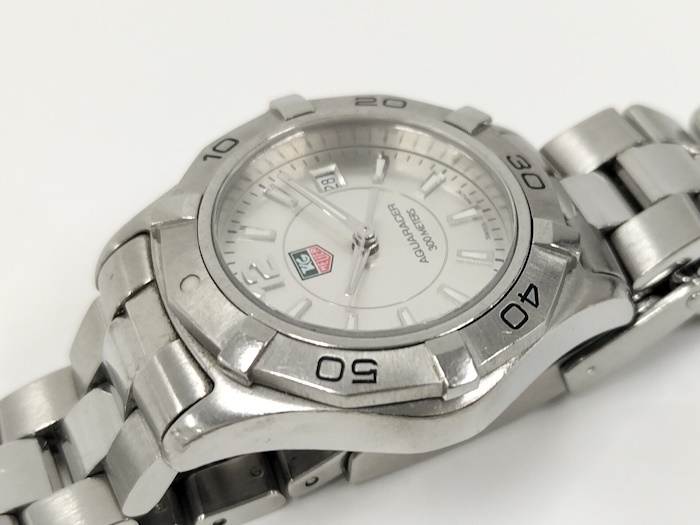 TAG Heuer 腕時計 アクアレーサー 300M クオーツ SS シルバー文字盤 WAF1412_画像7