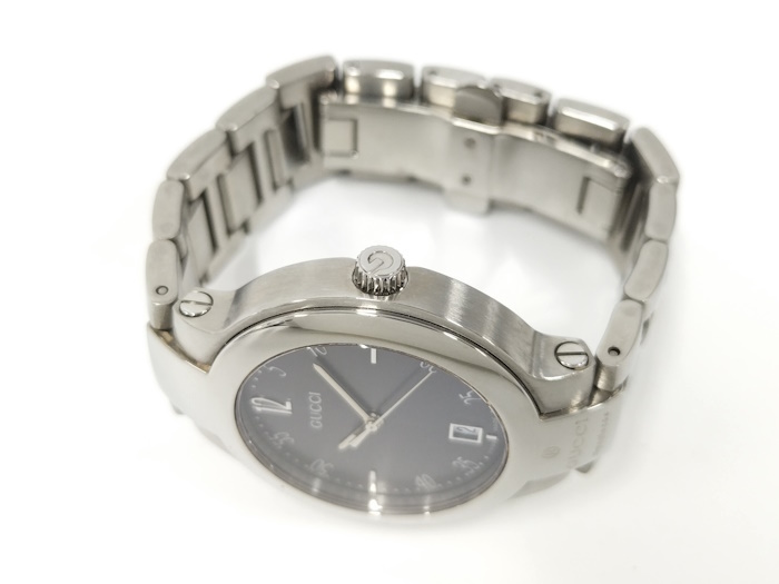 s513 グッチ 8900M　メンズ カジュアル　腕時計 シルバー　ブラック 中古・古着通販】GUCCI (グッチ) 腕時計 8900M SSブレスレット