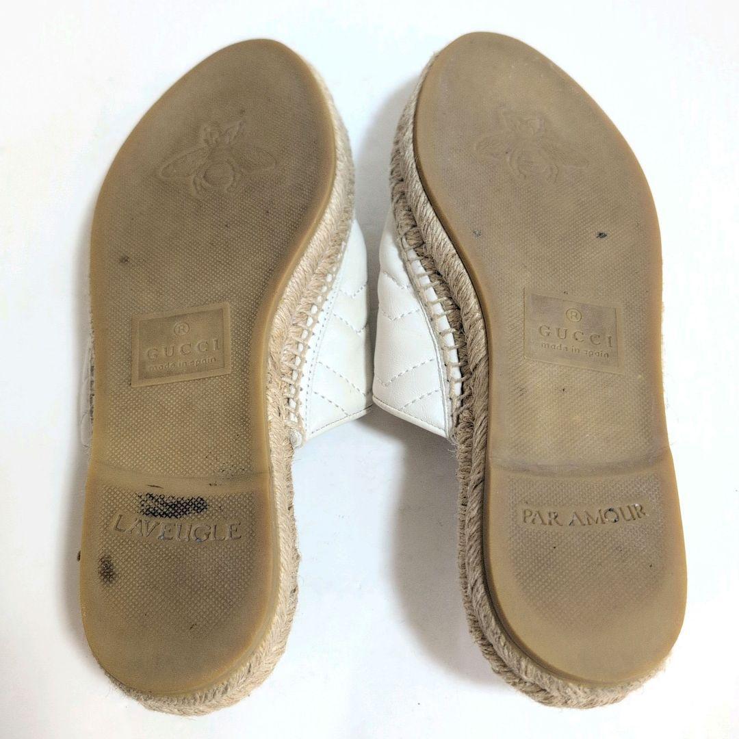 美品GUCCI マーモント エスパドリーユ (サイズは詳細をご覧ください) 極美品】GUCCI グッチ GG マーモント サンダル エスパドリーユ