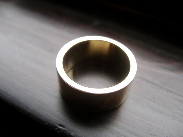 . хвост гравировка [ Gold один звезда diamond flat удар кольцо ] ручная работа 74b
