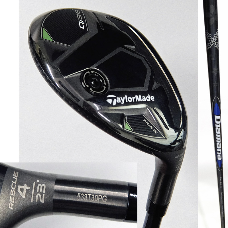 ★NewModel/美品！ユーティリテ?！?TaylorMade テーラーメイド Qi35 MAX レスキュー ◆ #4u?23°/ 2025 Diamana BLUE TM60-S 仕様