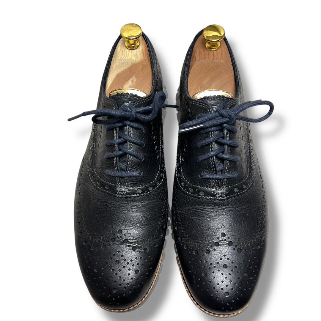 Cole Haan コールハーン ゼログランド ウイングチップ シューズ 8M 黒 ブラック