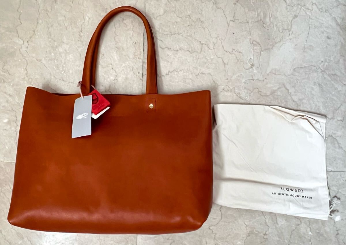 SLOW×BEAMS別注　TOTE レザートートバッグ　キャメル BEAMS（ビームス）【別注】SLOW/ TOTE（バッグ トートバッグ