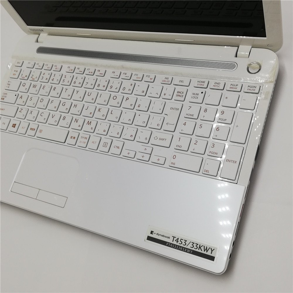 1円～ 即使用可 Wi-Fi有 東芝 中古ノートパソコン T453/33KWY ホワイト 15.6型ワイド Celeron DVD 無(wú)線(xiàn)LAN カメラ Windows11 Office 保証付