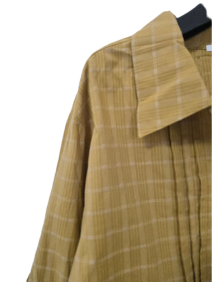 ●新品/UVカット/シャツ/ブラウス/5L/マスタード/レディース●x0030_画像3