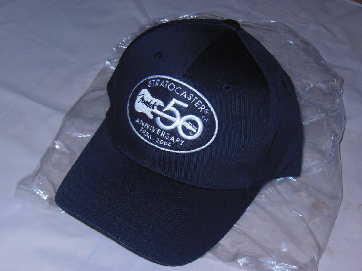 レア！　Fender Stratocaster 50th Anniversary　1954-2004y HAT 50TH ANNIV S　帽子　キャップ　デットストック