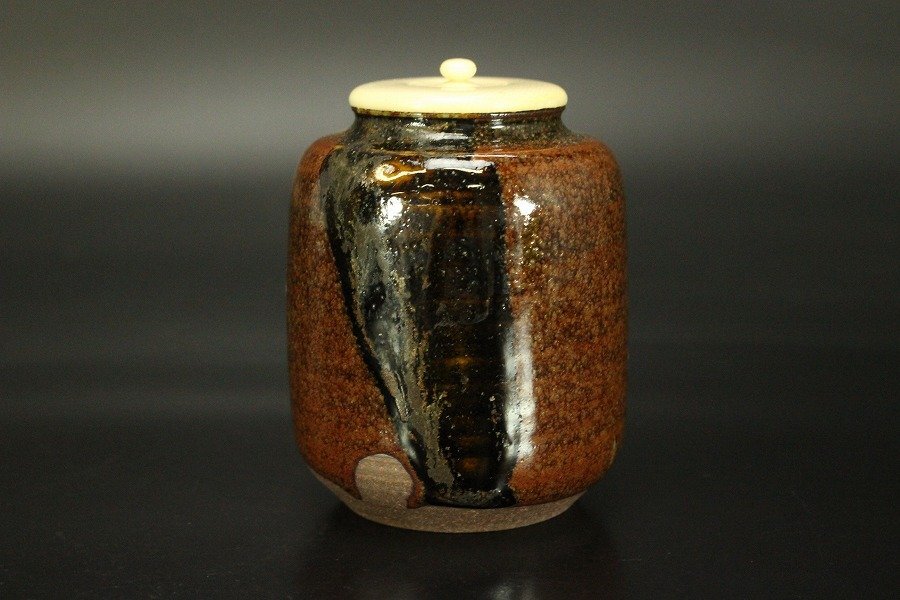 セール 一番安い 橋姫茶入 中興名物 彷古 銀閣】茶道具 花兎裂 共箱 良蓋 仕服 工芸品