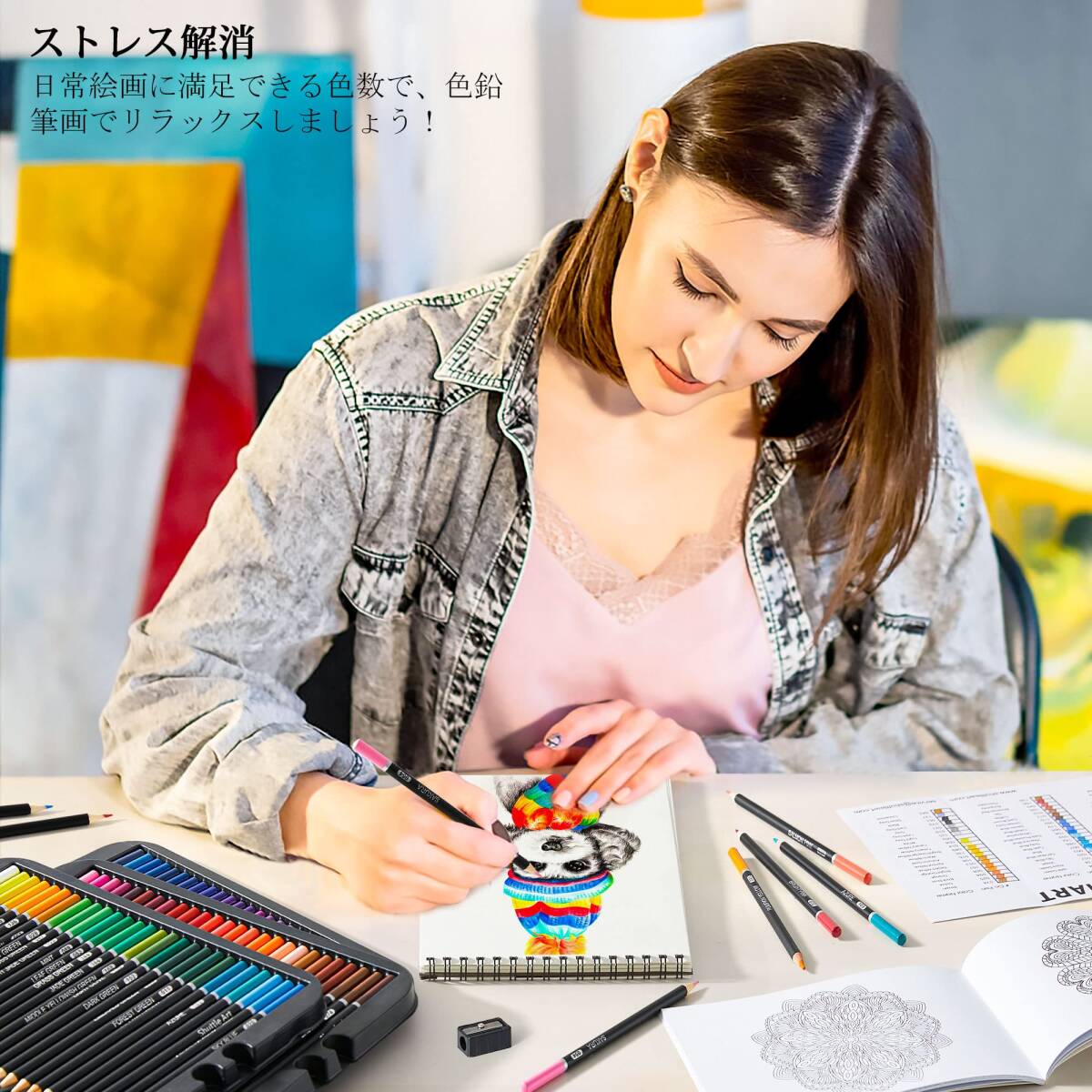 Amazon | Shuttle Art 色鉛筆 80色セット 油性色鉛筆 大人の