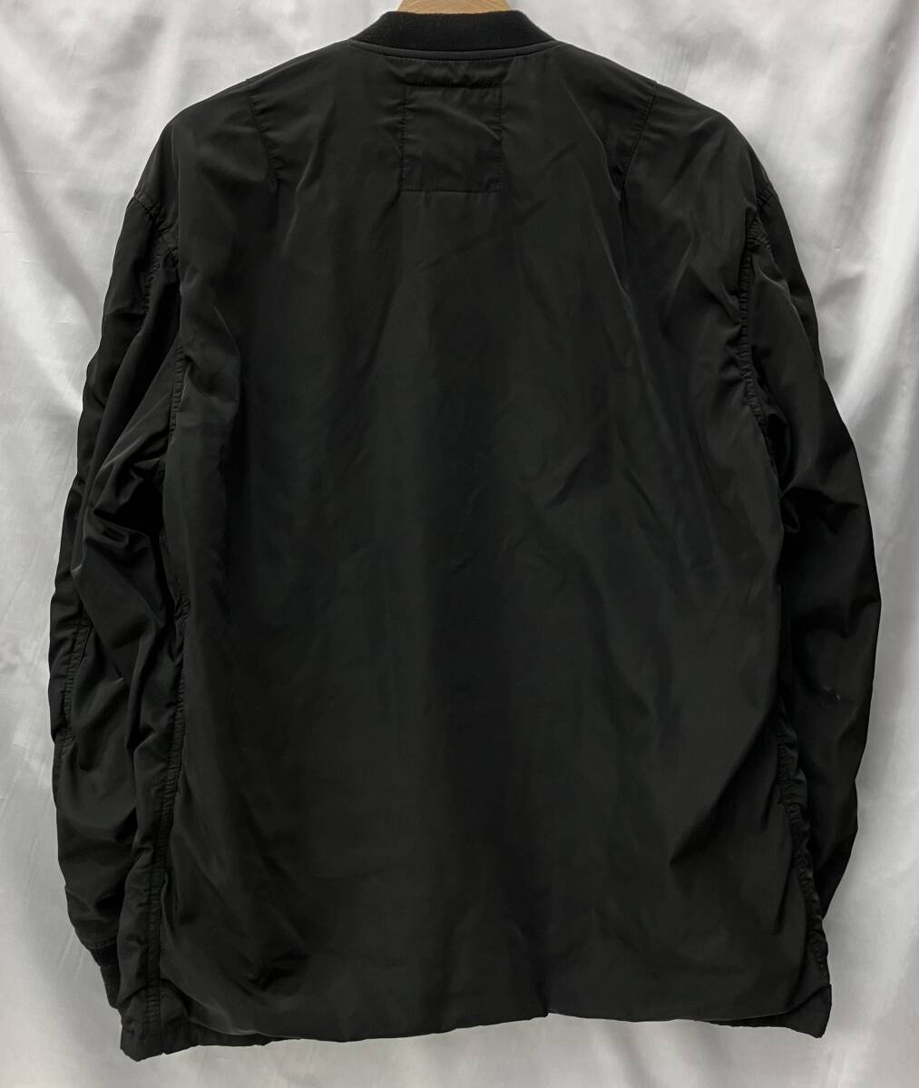 ALPHA INDUSTRIES アルファインダストリーズ フライトジャケット MA-1 メンズ M 黒 ブラック 表地ポリエステル100%