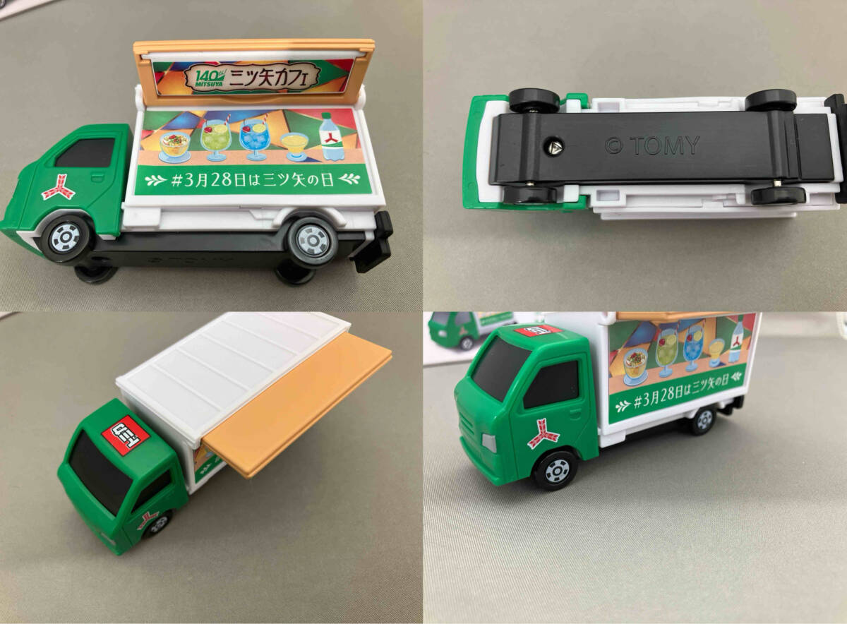 トミカ　3點セット　TDM ロックワンダーゴールド　いすゞ　ギガダンプカー（赤）　三ツ矢　カフェカー