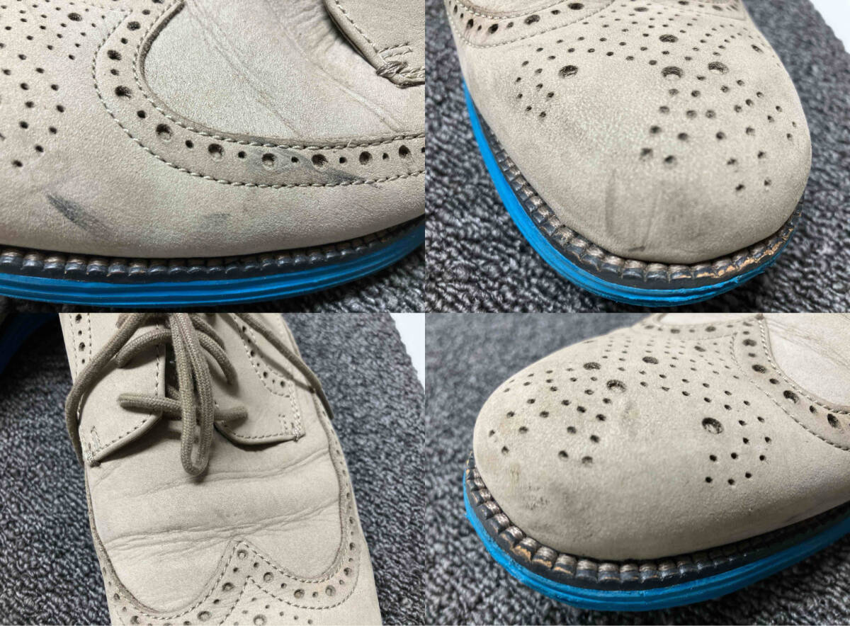 COLEHAAN コールハーン ウィングチップ サイズ10.5 ベージュ×ブルー