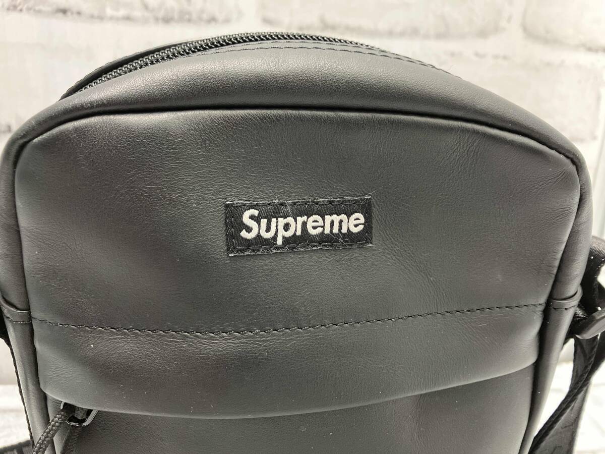 Supreme/24FW/Leather Shoulder Bag/レザーショルダーバッグ/ブラック/